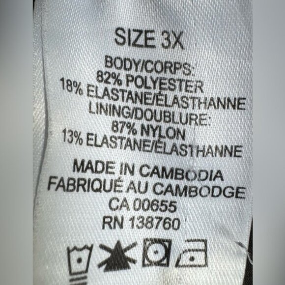 Penningtons Active Zone Plus Size 3X Woman Black Sports Athletic Bra - Picture 6 of 6